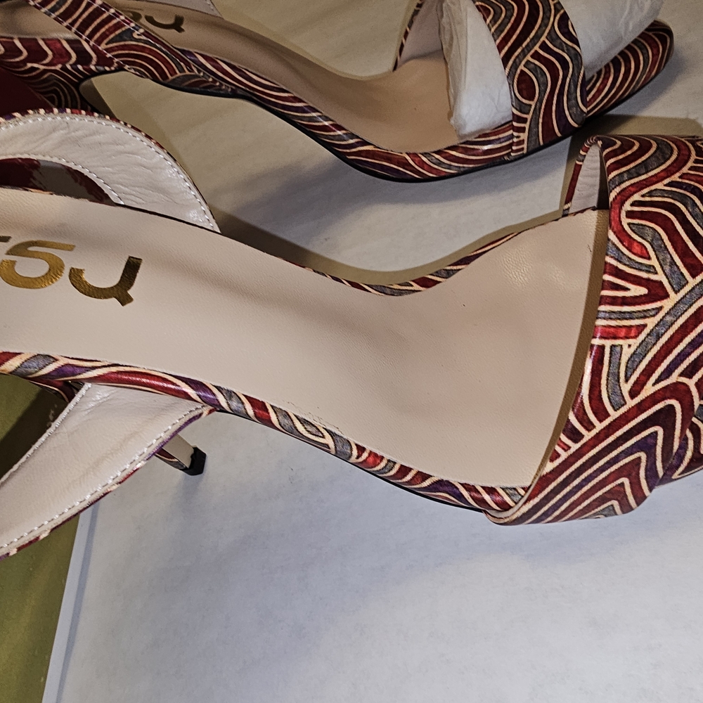 FSJ Women's Multicolor Strappy Heels - Picture 2 of 6